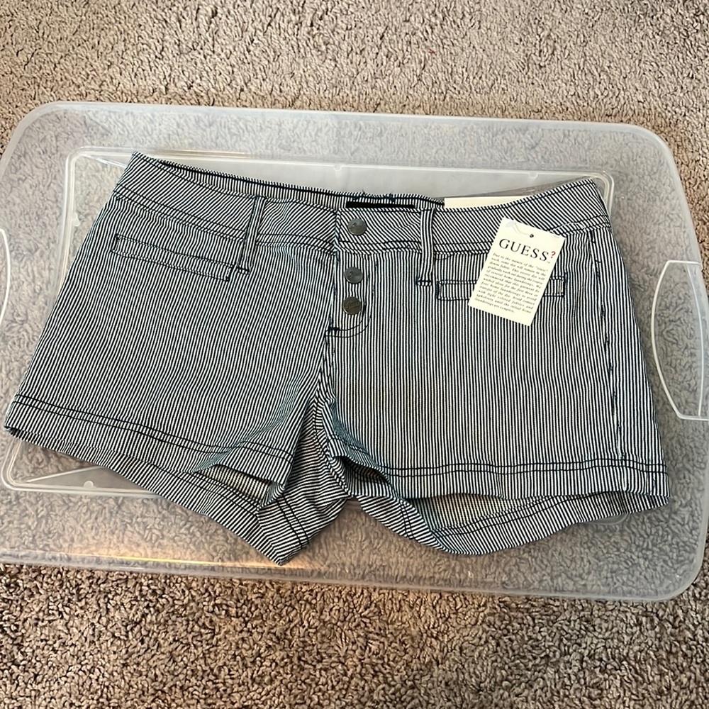 Guess Parisa Railroad Stripe Short NWT